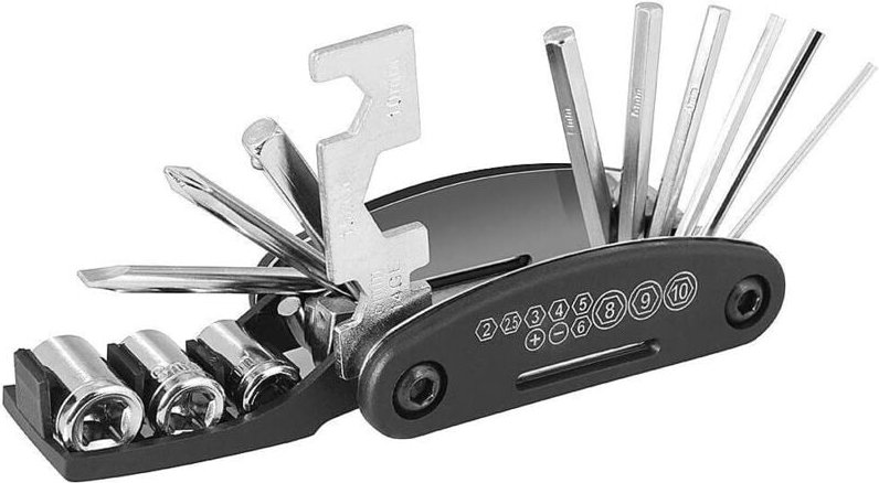 16-in-1-Multitool-Reparaturset – Multifunktionswerkzeug für Fahrrad, MTB, E-Bike – Multifunktions-Handwerkzeug für die F...