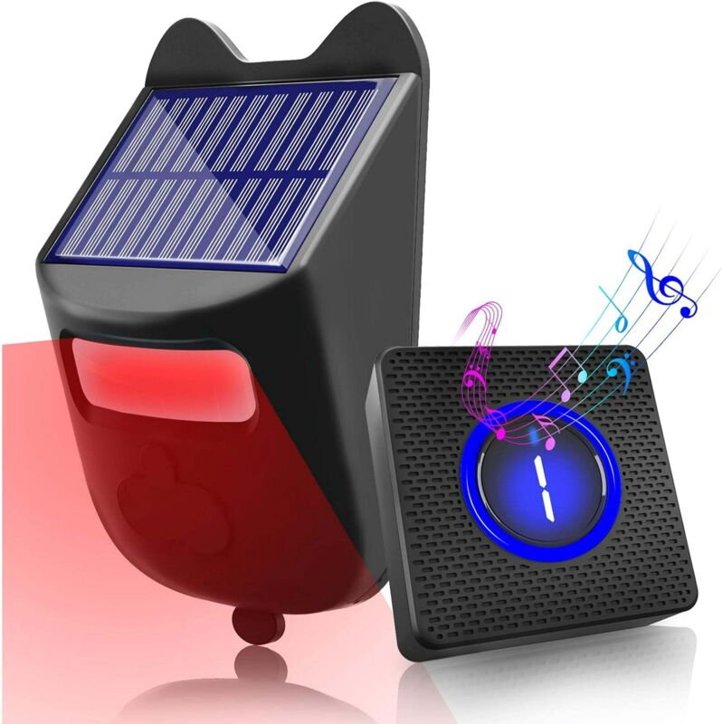 Solar Lane Alert Drahtloser Bewegungsmelder für den Außenbereich und wetterfester Sensor mit einer Reichweite von bis zu...