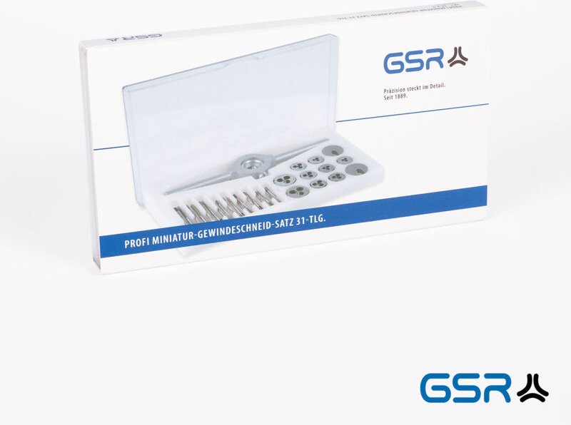 GSR - Gewindeschneidsortiment 31tlg. Miniatur-Gewindeschneidsatz M1-M2,5 hss