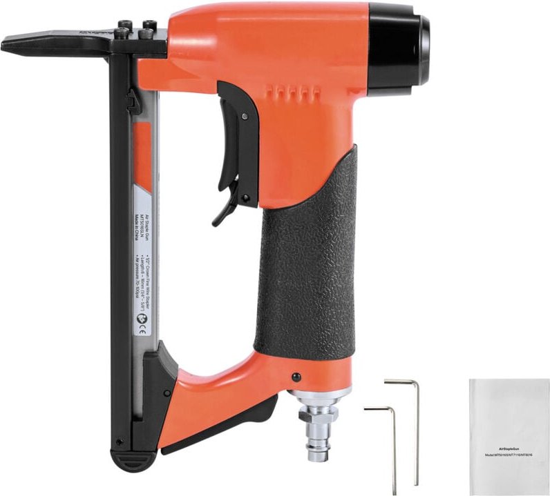 Mophorn Drucklufttacker für Feindrahtklammern der Serie 50, 12,8 mm Krone, 6–16 mm Länge, max. 110 Stk., geeignet für Po...