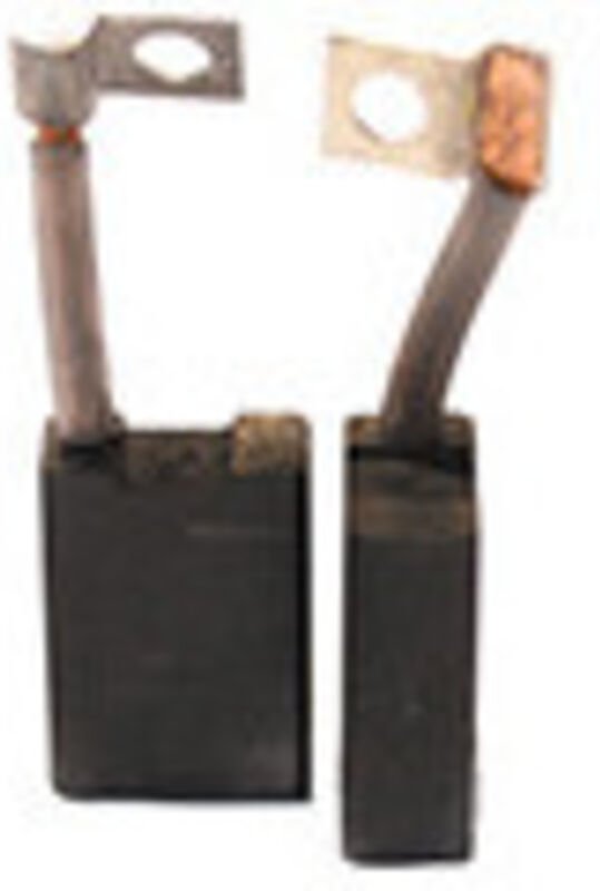 Set aus 2 anpassbaren Kohlen für Wacker. Abmessungen: 8 x 16 x 22 mm.