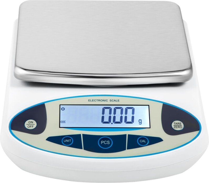 Mophorn - Analysenwaage, 5000 g x 0,01 g Präzisions-Laborwaage, hochgenaue elektronische Waage mit 13 Einheitenumrechnun...