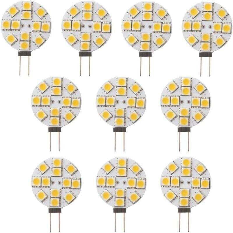 10 G4 LED-Lampen (nicht dimmbar), warmweiß (2700 K), 180° Abstrahlwinkel, Ersatzlampen (20 W Halogenlampen) für Küche, W...