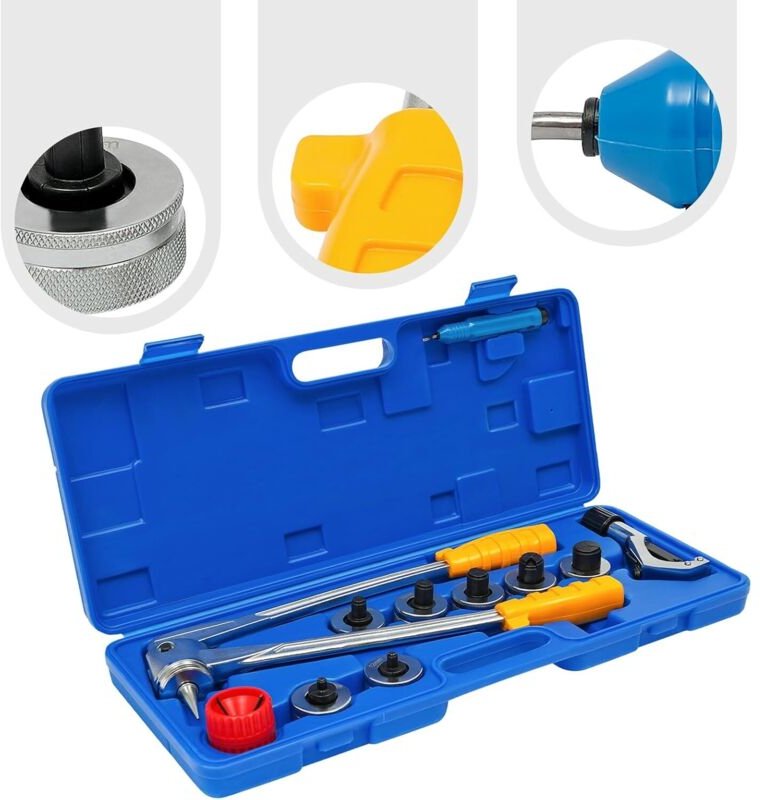 Manuelle Rohrexpander Satz 10-28 mm, Rohraufweiter Set mit Rohrabschneider inkl. 7 Aufweitzange Rohrexpander Rohr Rohrex...