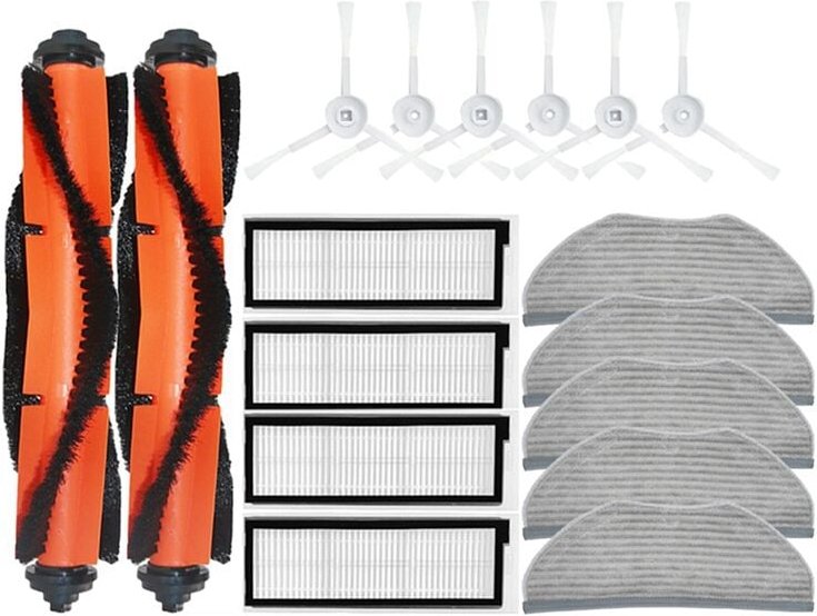 FüR 360 S9 S6 Pro X90 X95 Roboterstaubsauger HEPA-Filterrolle HauptbüRste SeitenbüRste Wischtuch Lappen ErsatzzubehöR