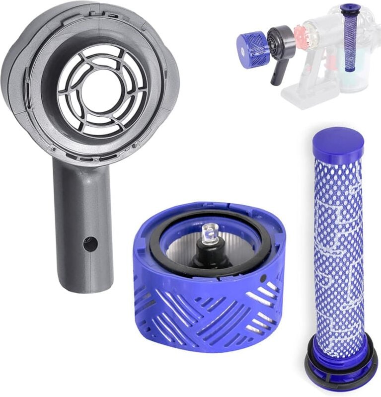 3-teiliges Set: Motorabdeckung + HEPA-Filter + Ersatzfilter für Dyson V6 DC58 DC59 DC61 DC62 DC74 Empty Affairs