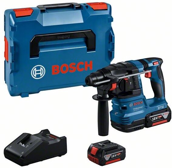Bosch Akku-Bohrhammer gbh 18V-22 mit SDS-plus, 2x 4,0 Ah und Ladegerät in l-boxx
