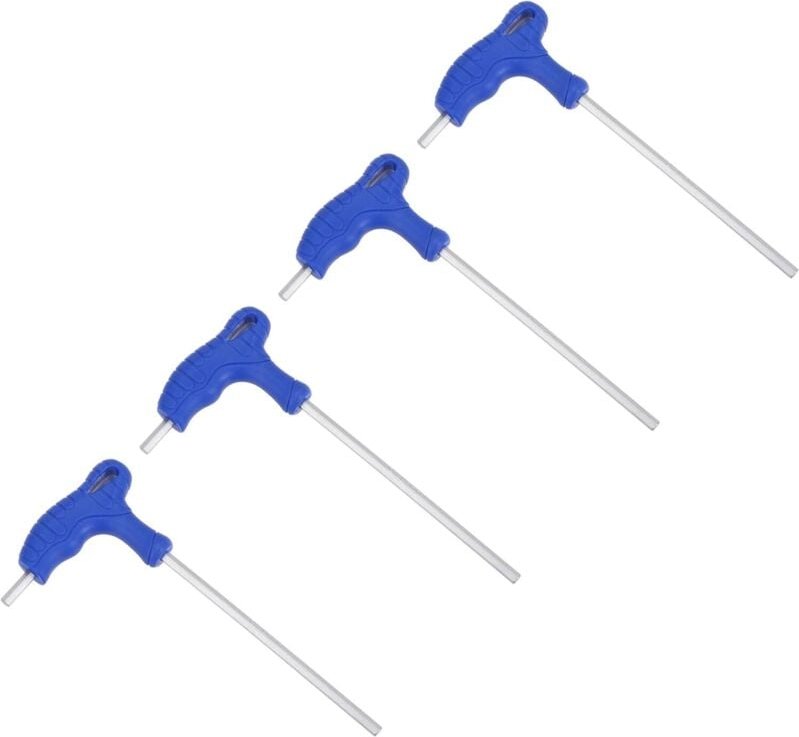 Geeignet für einen Satz von 4 x 4 mm Innensechskantschlüsseln, Doppel-T-Griff-Schlüssel, metrischer Maulschlüssel aus CR...