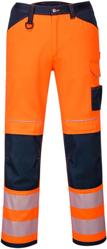 Arbeitshose PW3 Hi-Vis Orange/Marine L - FR(48) - UK(38)