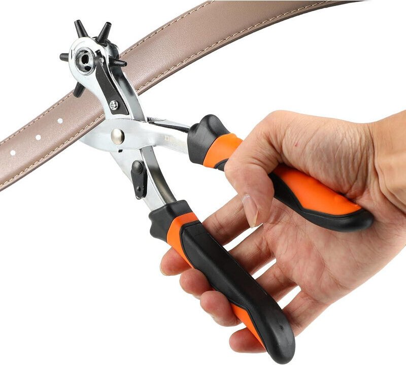 Lederlocher – Rotationslocher – Hebellocher – Geeignet für Gürtel, Uhrenarmbänder und andere Materialien