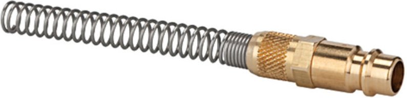 Nippel, nw 7,2 - 7,8, ms blank, 10x8, Überwurfmutter, Knickschutz - Riegler