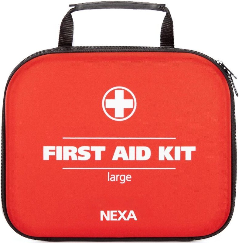 First aid bag large 64 parts red