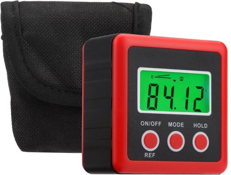 Digitale Wasserwaage, lcd, Magnetfuß, IP54, rot