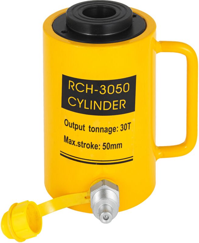 VEVOR Hydraulikzylinderheber Kapazität 30T Hydraulikzylinder 50 mm Hub einfachwirkender tragbar gelb, hydraulische Wagen...