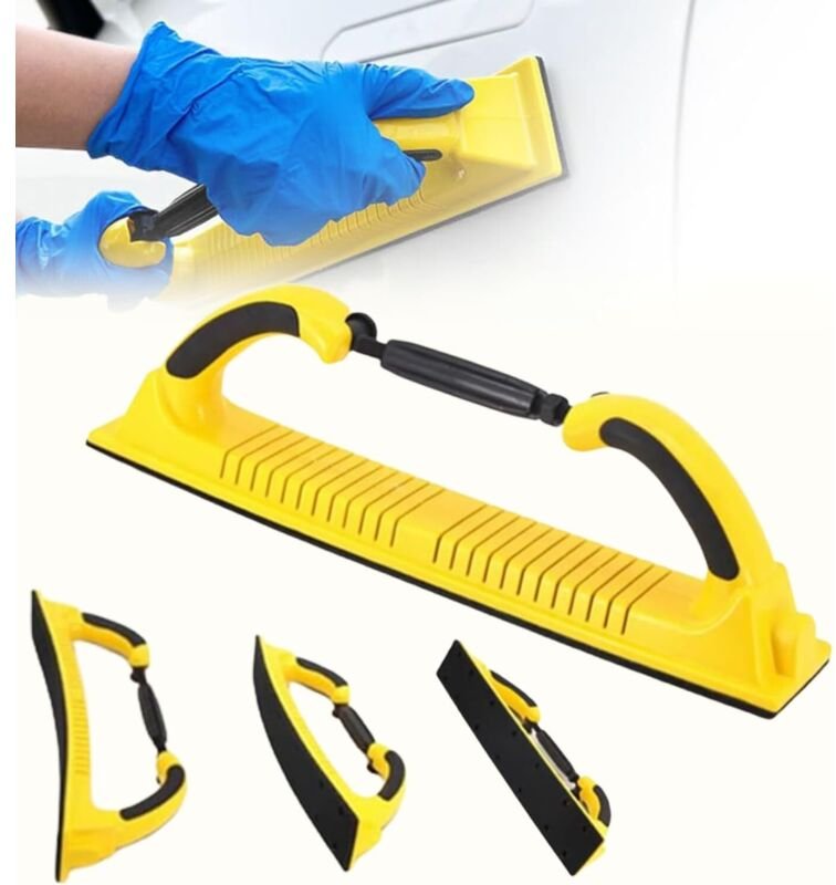 Multifunktionaler Handschleifklotz für 70-mm-Siebschleifpapier, verstellbarer Radius, Flex Longboard Schleiffeilenblock ...