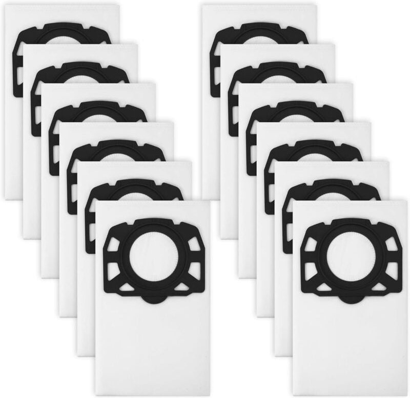12 Staubsaugerbeutel für Kärcher MV4, MV5, MV6, WD4, WD5, WD6, Filterbeutel für Nass- und Trockensauger
