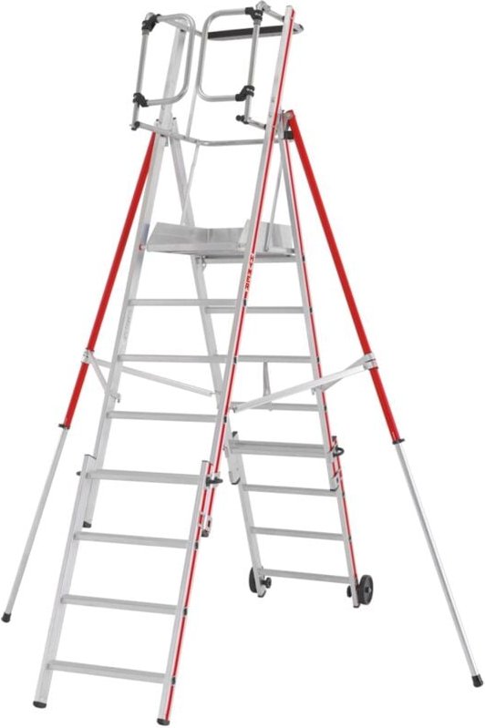 Hymer Plattformleiter ProTect+, 6-10 Sprossen, Standhöhe 1,39-2,24 m