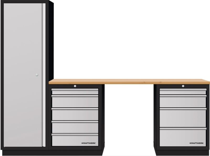 Kraftwerk - mobilio 3er Kompakt-Kombi, Buche Multiplex