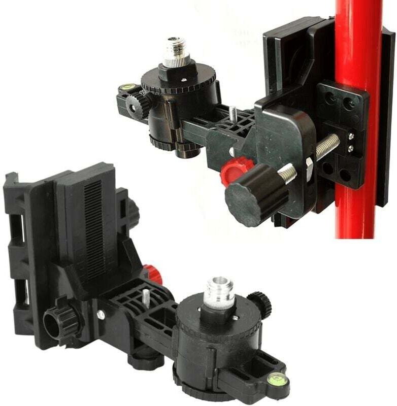 Laser-Nivellieradapter mit Halterung, 360° verstellbare Halterung, L-förmiger Schwenkfuß mit Klemme, Wand- oder Deckenmo...