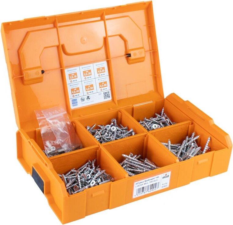 HT-plus Sortiment 700 l-boxx Mini, 700 Schrauben - Heco