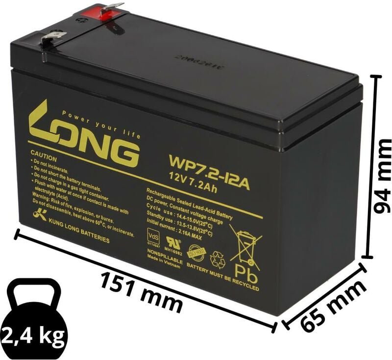 Kunglong - Ersatzakku für Benning Enertronic s 10kVA