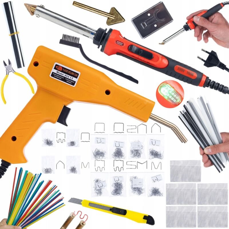Red Odysseya Lötkolben 100 W RRO100W Kunststoff 5 Gitter Schraubendreherspitzenständer + Hefter 200 Heftklammern + 800 H...