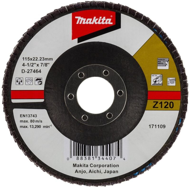 Fächerschleifscheibe 115 mm Z120 - D-27464 - Makita