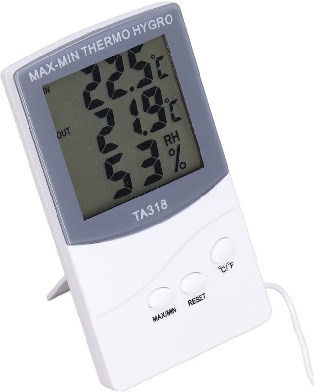 Innen-/Außenthermometer, elektronischer Hygrograph für den Heimgebrauch mit ABS-Sonde zum Fühlen der Temperatur- und Luf...