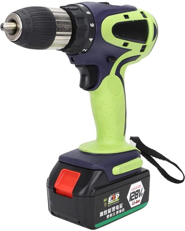 Schlagbohrmaschine, leistungsstarker, wiederaufladbarer Akku-Bohrschrauber für Keramik, Edelstahl, Aluminium, Holz und E...