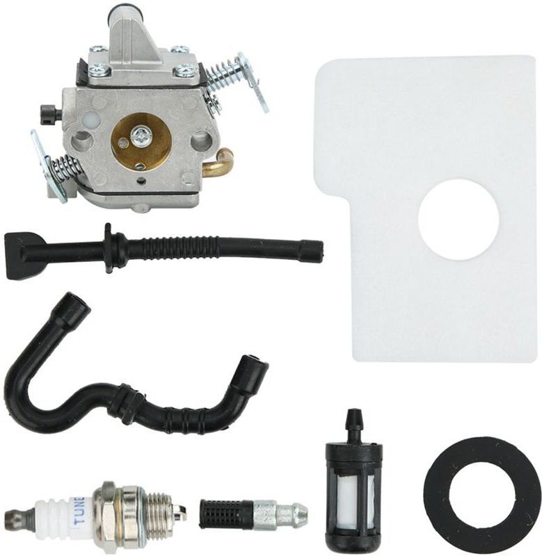 Vtizikl MS170 Kit Carburateur pour 017 018 MS180 MS170 Tronçonneuse Tondeuse à Gazon avec Filtre à Air Tune Up Kit