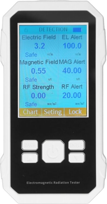 Decdeal EMF -Tester hohe Genauigkeit Elektromagnetischer Feldstrahlungsdetektor für Küchenbürobranche Geisterjagd Weiß w...