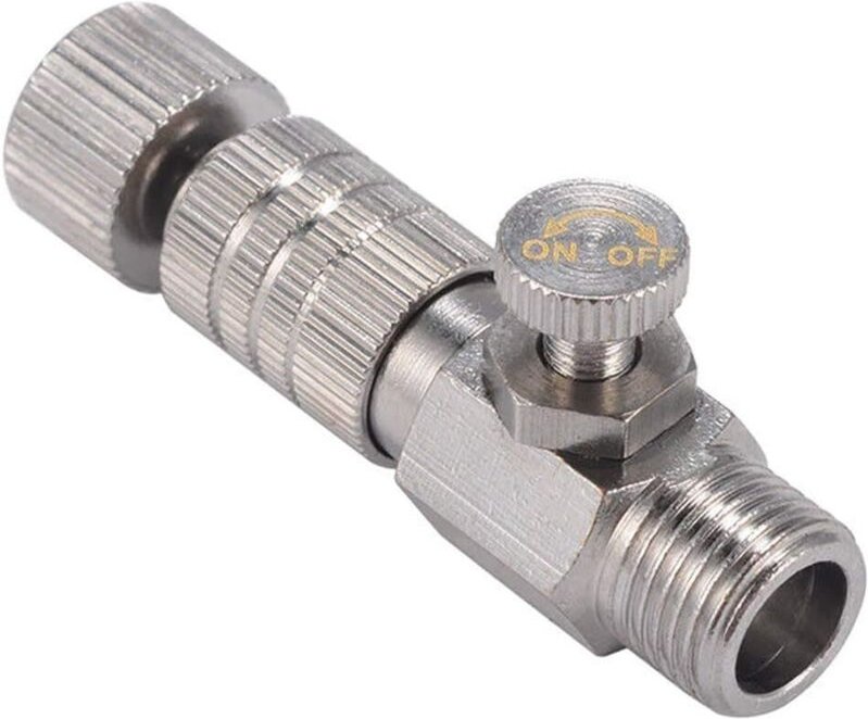 Schnellkupplung für Airbrush, 1/8"-BSP-Adapter mit Einstellventil für Luftkompressor und Airbrush-Schlauch