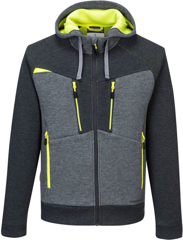 Kapuzensweatshirt mit Reißverschluss Dx4 Farbe: Metallic-Grau Größe XXL - Portwest