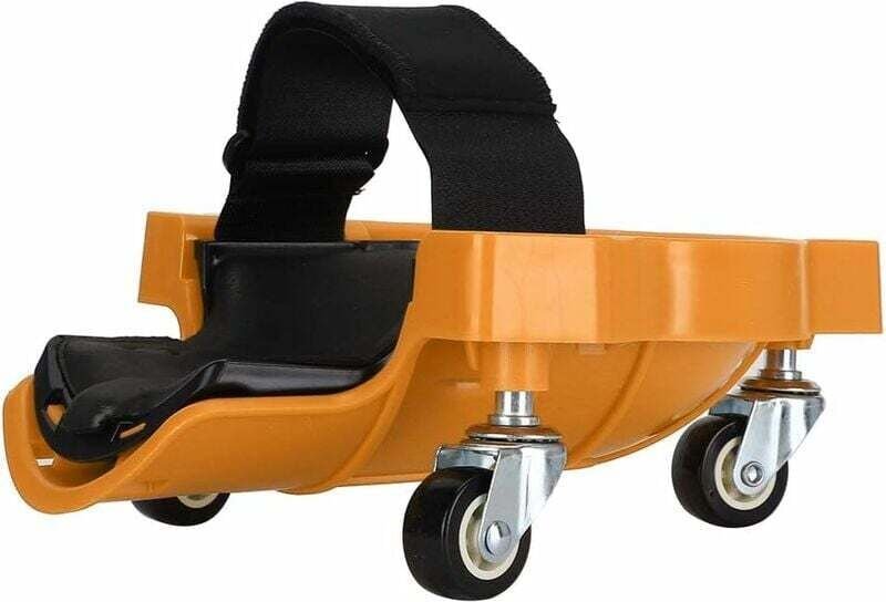 Arbeitssparende rollende Knieschützer, Knieschützer, Sicherheitsgurt, gleitende Räder, rutschfest (gelb)