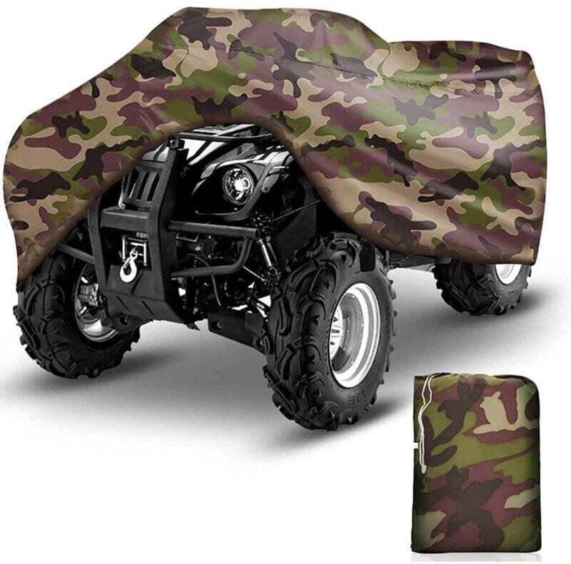 Bâche pour voiture, ATV Quad Cover Outdoor Winterproof Dust Rain Ochrona UV 190T Kamuflaż XXXL (256 x 110 x 120 cm)-RAPA...