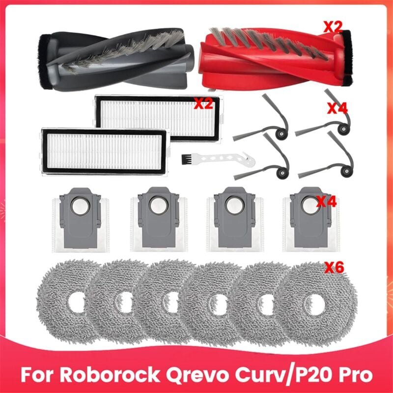 Zubehör für Roboter Ersatzteil Hauptseitenbürste Hepa-Filter