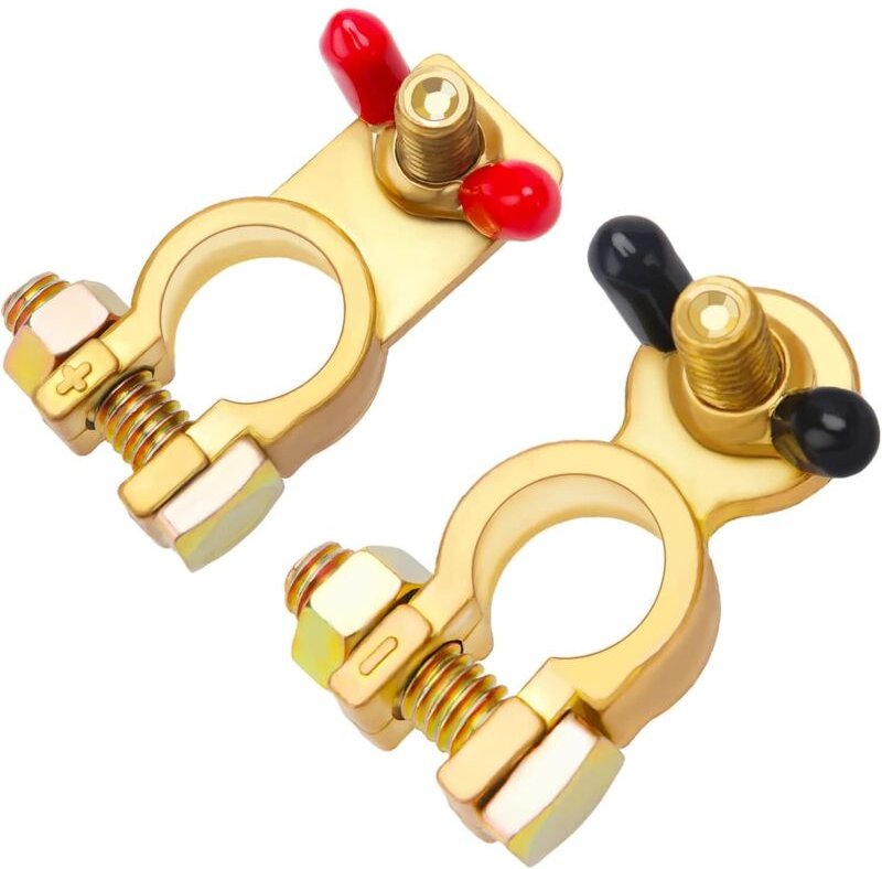 Stück 12 V/24 V Batterieanschluss, Batteriestecker mit Flügelmutter, positive und negative Batterieanschlüsse für Auto, ...