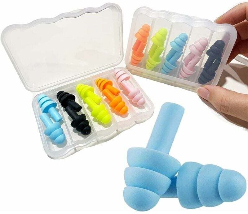 Geräuscharme Ohrstöpsel, Schlaf-Ohrstöpsel, Gehörschutz-Ohrstöpsel, Ohrstöpsel, wasserdichte Schwimm-Ohrstöpsel