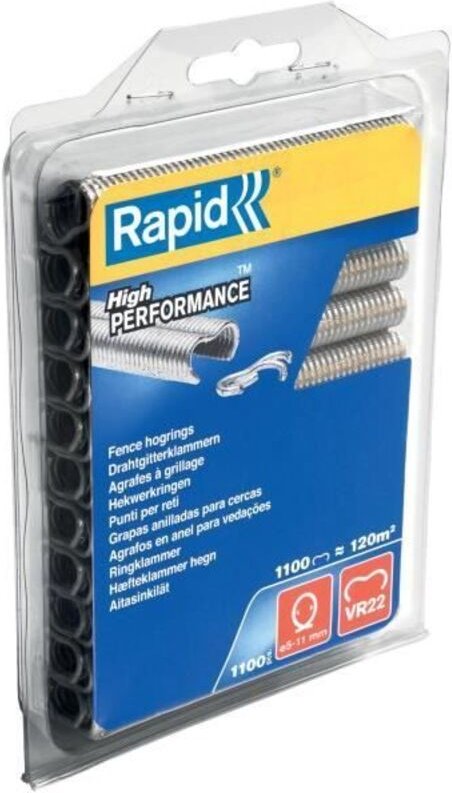 Blister 1100 Klammern oder Ringe für Zäune VR22 Mod. 1,1 m verzinkt 40108806 Rapid