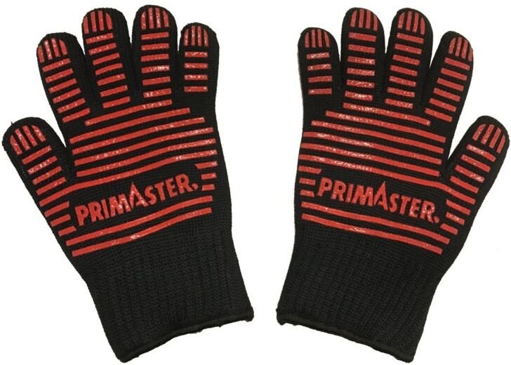 Grillhandschuhe schwarz rot Anti-Rutsch Größe 5 - 11 Grillbedarf - Primaster