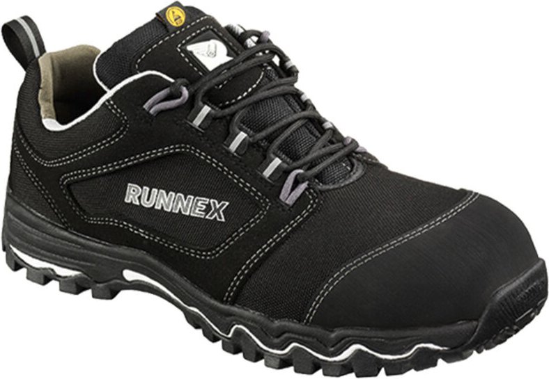 RUNNEX® S3S-ESD-Sicherheitshalbschuhe LightStar schwarz/weiß/grau 5322 Gr.36
