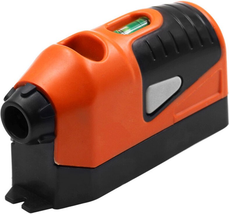Mini-Spirit-Messinstrument zur horizontalen/vertikalen Ausrichtung von geraden Linien (orange)