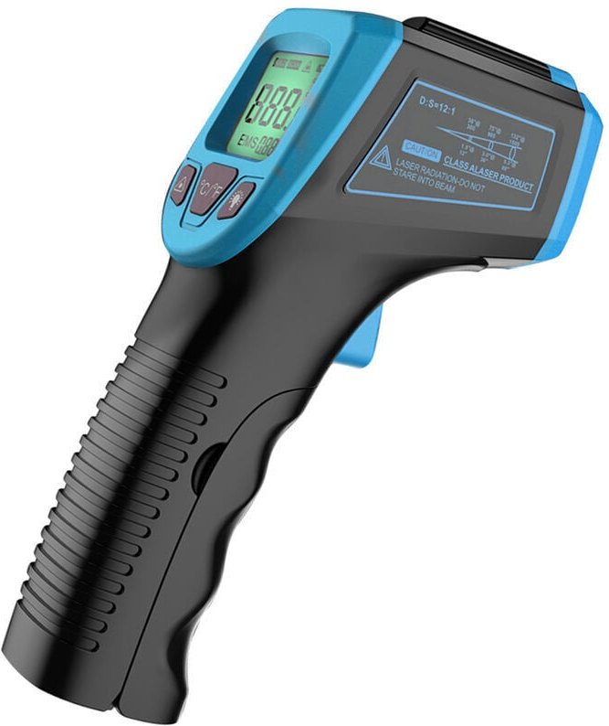 Infrarot-Thermometerpistole, berührungslose Digitale Lasertemperaturpistole -58 °F bis 1112 °F (-50 °C bis 600 °C) mit L...