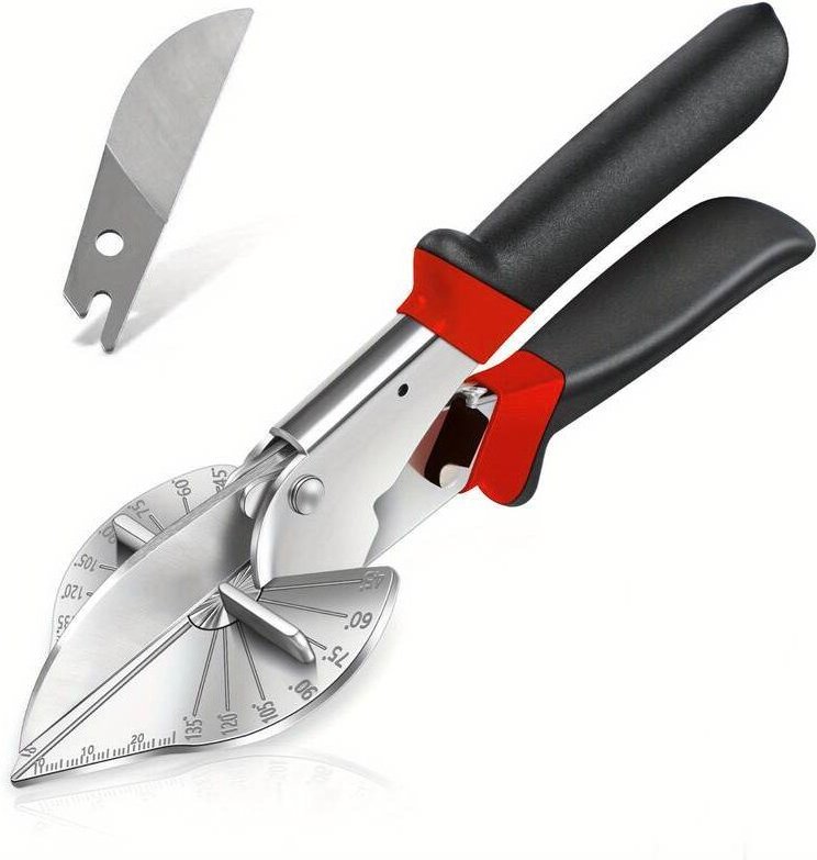 Verstellbare Mehrwinkel-Gehrungsschere für präzise Schnitte von 45 bis 135 Grad – Mit Sicherheitsverriegelung für Kunsts...