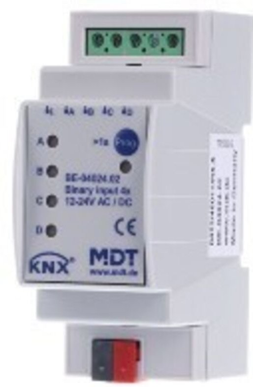 MDT technologies Binäreingang 4-fach 2TE REG, 24VAC/DC BE-04024.02