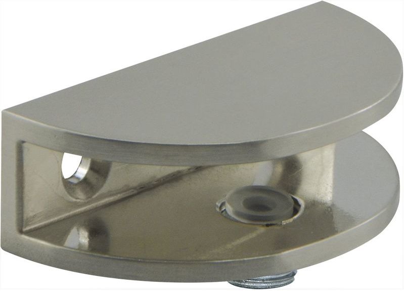 Vasalat - Glastablar-Klemmträger Portici, Glasstärke 4-8 mm, Zinkdruckguss Edelstahleffkt