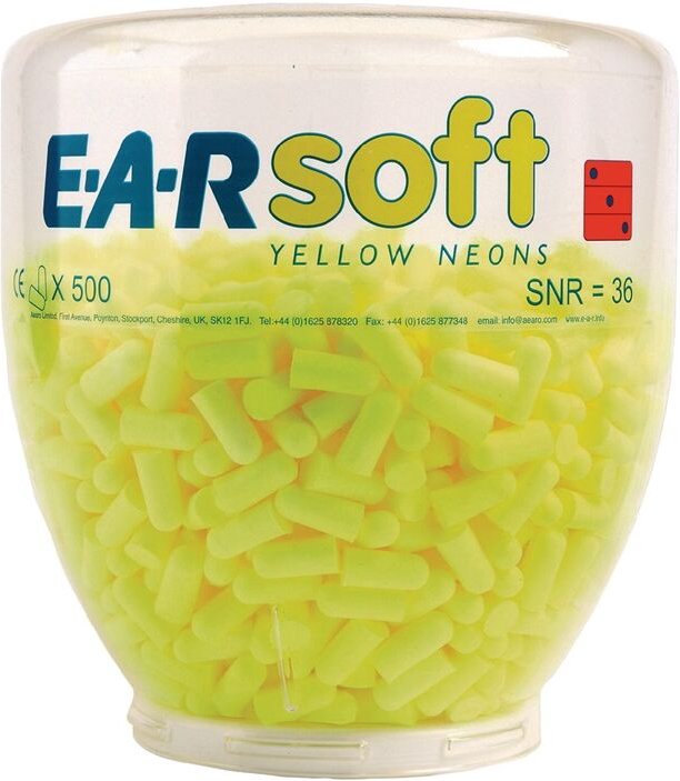 3M - Gehörschutzstöpsel E-A-RSoft™ Yellow Neons Refill en 352-2 snr 36 dB 500 Paar / Dispenser