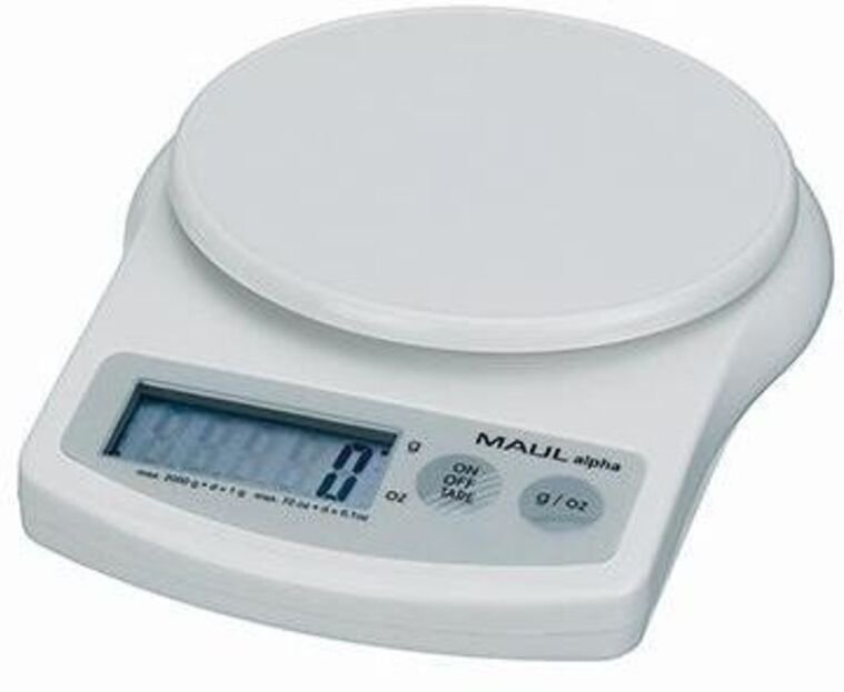 Maul - Briefwaage alpha 12,4cm 2 g 2kg ohne Netzanschluss weiß