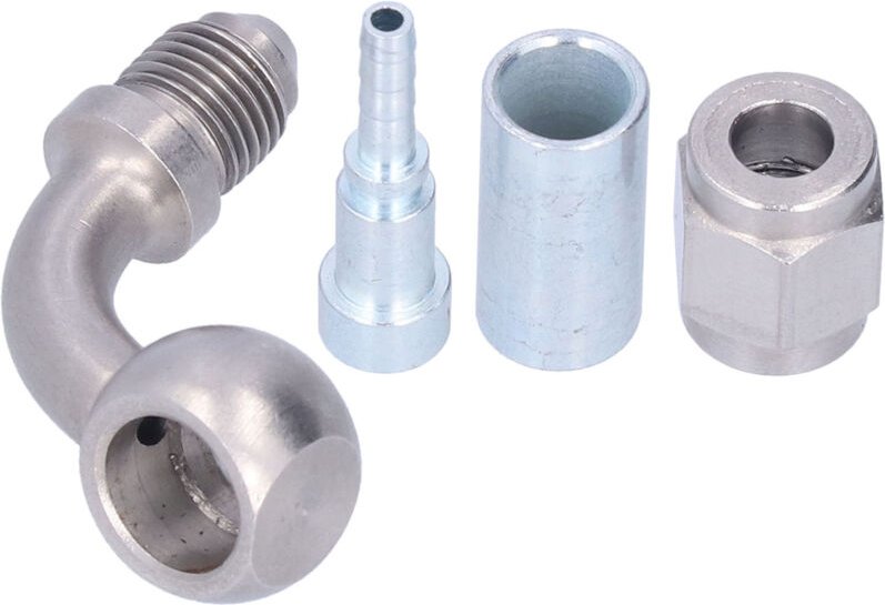 Keenso Banjo-Bremsanschlüsse, 4 Stück 75° Edelstahl Motorrad-Bremsleitung M10 Banjo-Anschluss Bremsölschlauch Ersatz Ban...