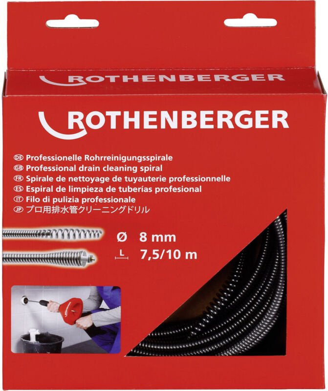 72412 Rohrreinigungswelle 7.5 m Produktabmessung, ø 8 mm - Rothenberger
